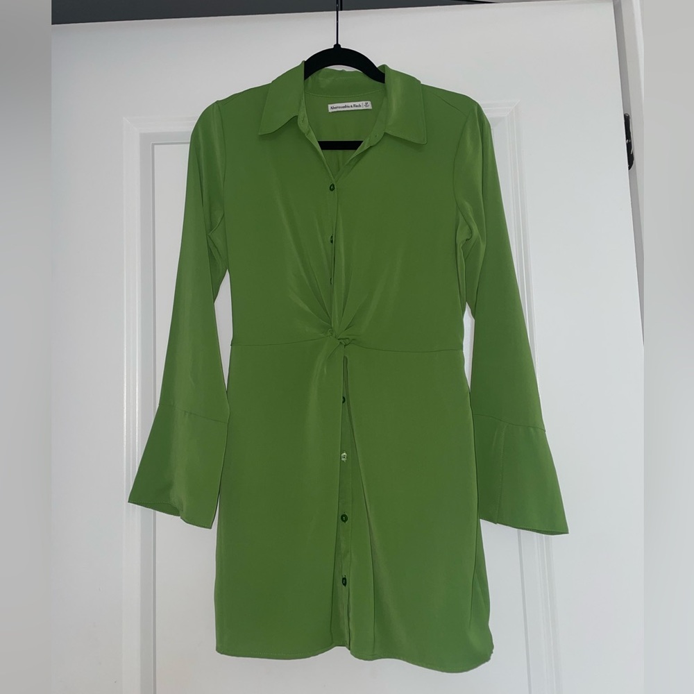 Abercrombie Dress Green Button-Up